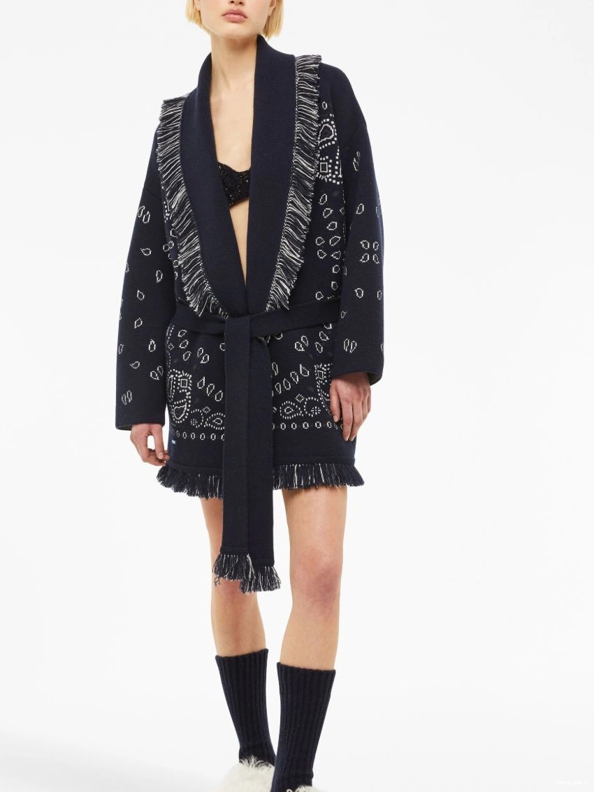 Cheap Women cardigan Bandana jacquard Alanui cashmere 0328